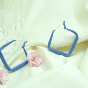 Velvet Square Hoop Earrings